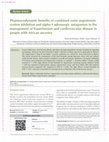 Research paper thumbnail of Pharmacodynamic benefits of combined renin angiotensin system inhibition and alpha-1 adrenergic antagonism in the management of hypertension and cardiovascular disease in people with African ancestry