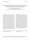 Research paper thumbnail of Percepción de las pacientes con cáncer de mama sobre aspectos de ayuda en psicoterapia de grupo