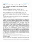 Research paper thumbnail of Defective temporal processing of sensory stimuli in DYT1 mutation carriers: a new endophenotype of dystonia?