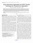 Research paper thumbnail of Bi 2 S 3 Nanowires Fabricated via HVPC Growth Technique for Photosensor Application