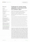 Research paper thumbnail of Challenges for climate change adaptation in Latin America and the Caribbean region