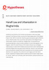 Research paper thumbnail of Hanafi Law and Urbanization in Mughal India