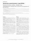 Research paper thumbnail of Mastoidectomy: anatomical parameters x surgical difficulty