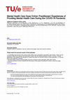 Research paper thumbnail of Mental Health Care Goes Online: Practitioners' Experiences of Providing Mental Health Care During the COVID-19 Pandemic