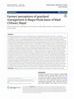 Research paper thumbnail of Farmers' perceptions of grassland management in Magui Khola basin of Madi Chitwan, Nepal