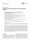 Research paper thumbnail of Determinants of Maize Production and Its Supply Response in Kenya