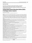 Research paper thumbnail of Conservation Science Education Online (CSEO) – A heritage science resource