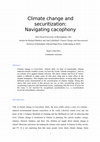 Research paper thumbnail of Climate change and securitization: Navigating cacophony