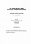 Research paper thumbnail of The end of the world news