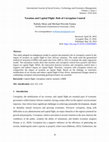 Research paper thumbnail of Taxation and Capital Flight: Role of Corruption Control