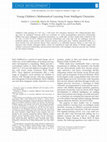 Research paper thumbnail of Young Children’s Mathematical Learning From Intelligent Characters