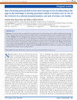 Research paper thumbnail of Role of learning material delivered by short message service in addressing to the gaps in the knowledge of nursing personnel related to newborn care by one of the reviewers in a selected neonatal intensive care unit of tertiary care facility