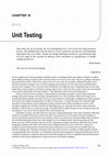 Research paper thumbnail of Unit Testing