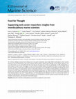 Research paper thumbnail of Supporting early career researchers: insights from interdisciplinary marine scientists