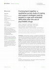 Research paper thumbnail of Coming back together: a qualitative survey study of coping and support strategies used by people to cope with extended difficulties after the use of psychedelic drugs