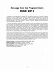 Research paper thumbnail of ICSC 2013: Message from the Program Chairs