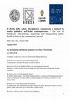 Research paper thumbnail of Seminario Prin Il diritto della salute Disciplinare organizzare e tutelare la sanita pubblica