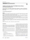 Research paper thumbnail of Validation of the Italian version of the Multiple Sclerosis Intimacy and Sexuality Questionnaire-19