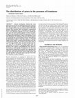 Research paper thumbnail of The distribution of genes in the genomes of Gramineae