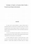 Research paper thumbnail of Estratégias de Negócios na Economia Global: Desafios e Perspectivas para Empresas Internacionais RESUMO