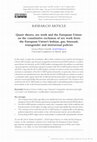 Research paper thumbnail of Queer theory, sex work and the European Union: on the constitutive exclusion of sex work from the European Union's lesbian, gay, bisexual, transgender and intersexual policies