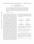 Research paper thumbnail of Validity of the impulse approximation and quasielastic (e, e'p) reactions