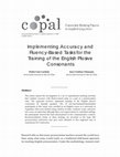 Research paper thumbnail of Implementing Accuracy and Fluency-Based Tasks for the Training of the English Plosive Consonants