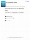 Research paper thumbnail of Distance Education: A Survey and Bibliography