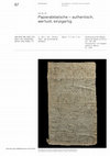 Research paper thumbnail of Papierabklatsche – authentisch, wertvoll, einzigartig / Squeeze of the Stele of Sabaʾa of the Assyrian King Adad-Nirari III