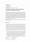 Research paper thumbnail of The Right to Light: Jews, Christians and Shared Legal Practices in Medieval Ashkenaz