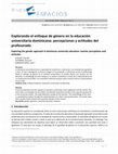 Research paper thumbnail of Explorando el enfoque de género en la educación universitaria dominicana: percepciones y actitudes del profesorado Exploring the gender approach in dominican university education: teacher perceptions and attitudes