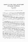 Research paper thumbnail of Japanese, the Altaic Theory, and the Limits of Language Classification