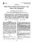 Research paper thumbnail of Bitter taste in single chorda tympani taste fibers from chimpanzee