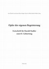 Research paper thumbnail of "Schatzsucher" - Fluch oder Segen? In: A.-E. Awad-Konrad et al. (Hrsg.) Opfer der eigenen Begeisterung. Festschrift für Harald Stadler zum 65. Geburtstag. Nearchos 25, 2024, 405-412.