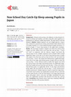 Research paper thumbnail of Non-School Day Catch-Up Sleep among Pupils in Japan