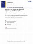 Research paper thumbnail of In Search of the Missing Link: Election Law Infractions and Candidate Sanctions