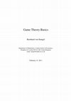 Research paper thumbnail of Game Theory Basics