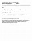 Research paper thumbnail of Los habitantes del campo académico