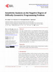 Research paper thumbnail of Sensitivity Analysis on the Negative Degree of Difficulty Geometric Programming Problem