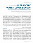 Research paper thumbnail of A Low-Cost, DIY Ultrasonic Water Level Sensor for Education, Citizen Science, and Research