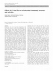 Research paper thumbnail of Effects of Cd and Pb on soil microbial community structure and activities