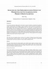 Research paper thumbnail of Analysis on the Implementation Effect of Promoting Active Learning with Project-Based Learning