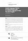 Research paper thumbnail of Family Language Policies for Maintaining Arabic as a Home Language in Italy: The AHLI Project