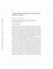 Research paper thumbnail of A Game Theoretical Perspective on the Somatic Evolution of cancer