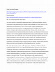 Research paper thumbnail of Peer Review Report,  Korniichuk, 'This did not happen even during the Cold War: religion and international sanctions in the Russo-Ukrainian War"