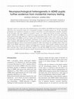 Research paper thumbnail of Neuropsychological heterogeneity in ADHD pupils: further evidence from incidental memory testing