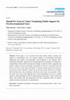 Research paper thumbnail of Should We Trust in Values? Explaining Public Support for Pro-Environmental Taxes