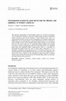 Research paper thumbnail of Environmental taxation for good and for bad: the efficiency and legitimacy of Sweden's carbon tax