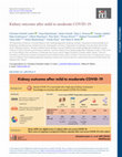 Research paper thumbnail of Kidney outcome after mild to moderate COVID-19