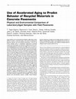 Research paper thumbnail of Use of Accelerated Aging to Predict Behavior of Recycled Materials in Concrete Pavements: Physical and Environmental Comparison of Laboratory-Aged Samples with Field Pavements